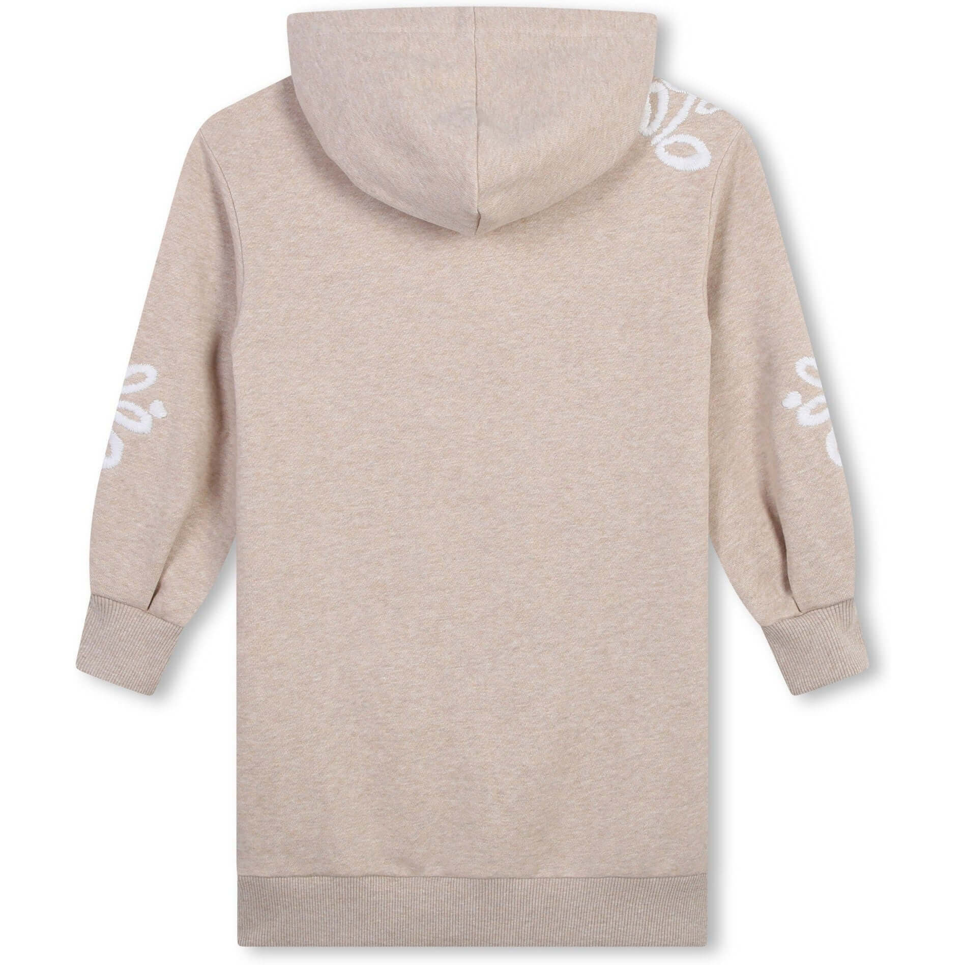 Chloe Girls Beige Organic Flower Sweater Dress Chloe Girls Beige Organic Flower Sweater Dress