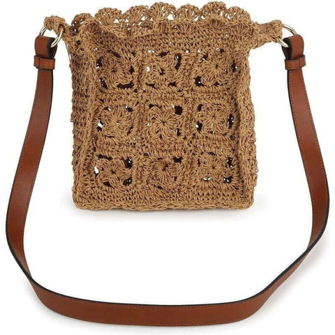 Chloe Girls Brown Crochet Leather Strap Bag Chloe Girls Brown Crochet Leather Strap Bag
