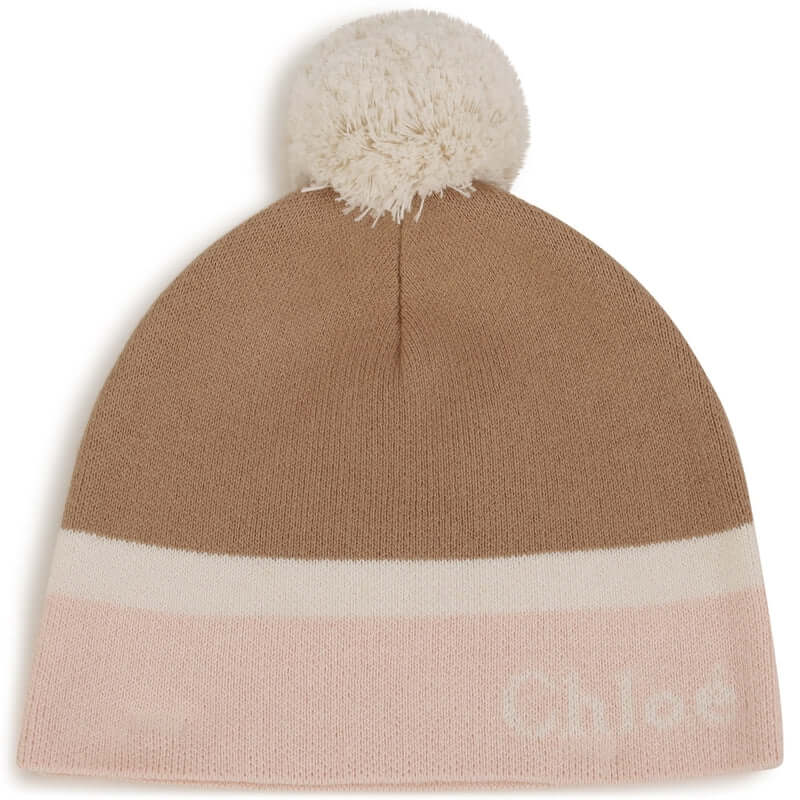 Chloe Girls Camel Knit Hat Chloe Girls Camel Knit Hat