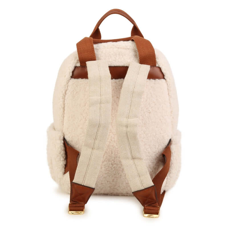 Chloe Girls Cream Faux Fur Rucksack Chloe Girls Cream Faux Fur Rucksack