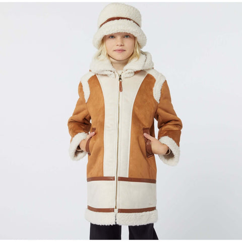 Chloe Girls Cream Shearling Hat Chloe Girls Cream Shearling Hat