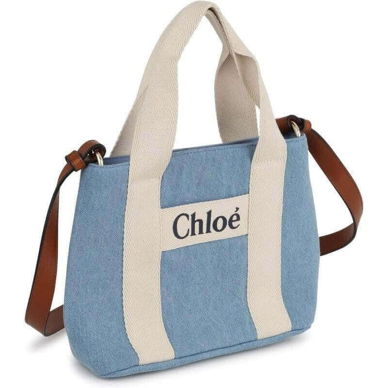 Chloe Girls Denim Logo Shoulder Bag Chloe Girls Denim Logo Shoulder Bag