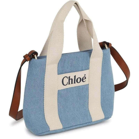 Chloe Girls Denim Logo Shoulder Bag Chloe Girls Denim Logo Shoulder Bag