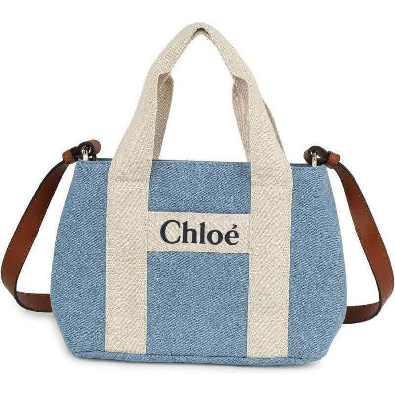 Chloe Girls Denim Logo Shoulder Bag Chloe Girls Denim Logo Shoulder Bag
