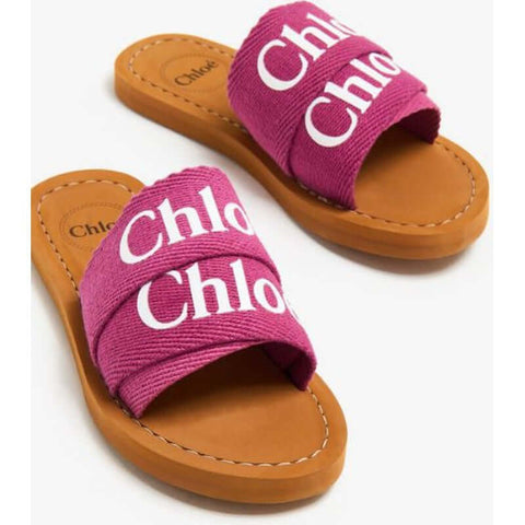 Chloe Girls Fuscia Logo Sliders Chloe Girls Fuscia Logo Sliders