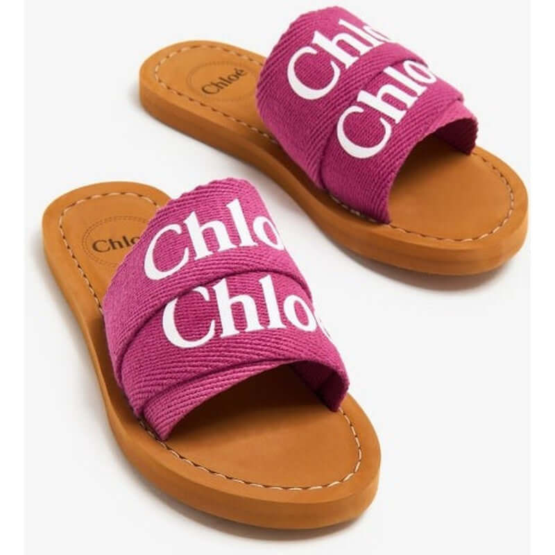 Chloe Girls Fuscia Logo Sliders Chloe Girls Fuscia Logo Sliders