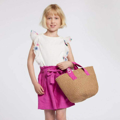 Chloe Girls Fuscia Pink Chloe Basket Bag Chloe Girls Fuscia Pink Chloe Basket Bag