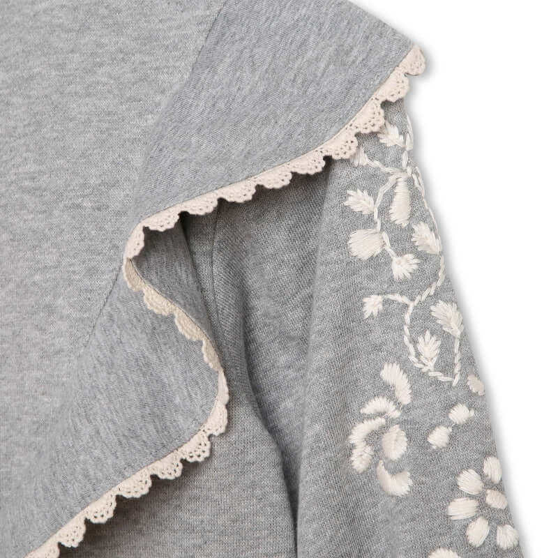 Chloe Girls Grey Frill Sweatshirt Chloe Girls Grey Frill Sweatshirt