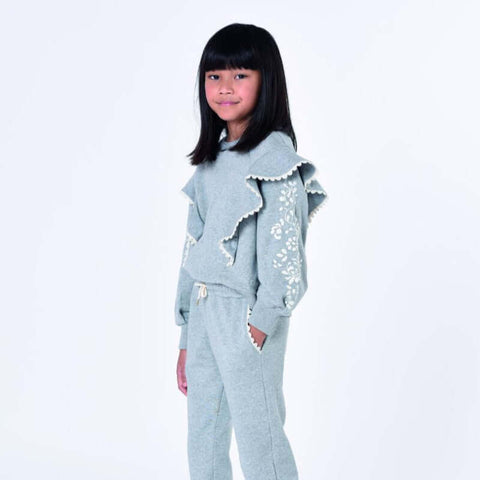 Chloe Girls Grey Frill Sweatshirt Chloe Girls Grey Frill Sweatshirt