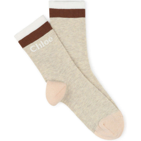 Chloe Girls Grey Logo Socks Chloe Girls Grey Logo Socks