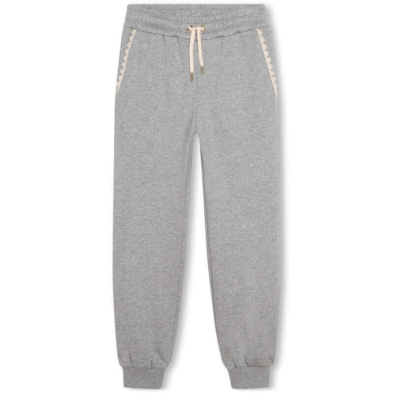 Chloe Girls Grey organic fleece Jogging Bottoms Chloe Girls Grey organic fleece Jogging Bottoms