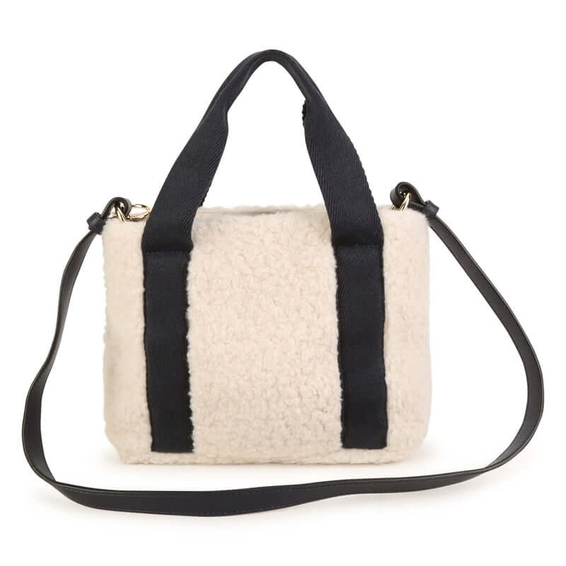 Chloe Girls Navy Faux Fur Shoulder Bag Chloe Girls Navy Faux Fur Shoulder Bag