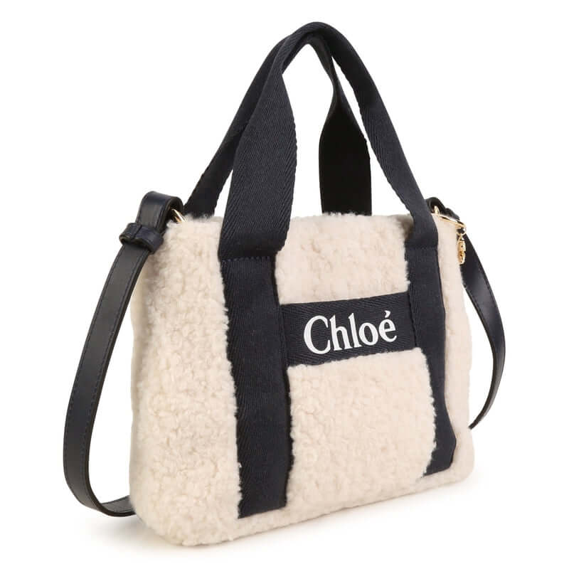 Chloe Girls Navy Faux Fur Shoulder Bag Chloe Girls Navy Faux Fur Shoulder Bag