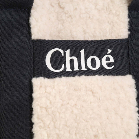 Chloe Girls Navy Faux Fur Shoulder Bag Chloe Girls Navy Faux Fur Shoulder Bag