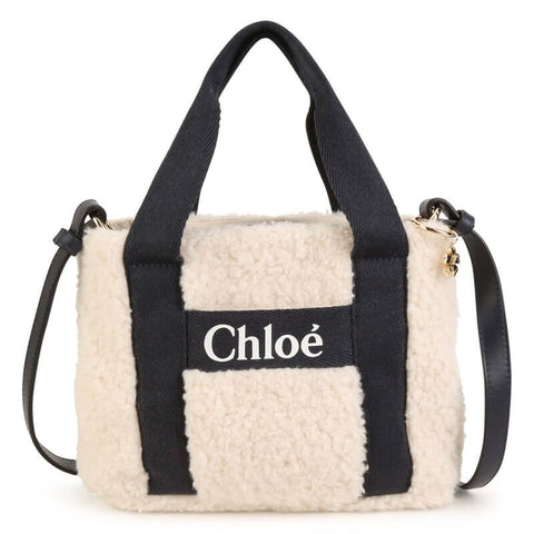 Chloe Girls Navy Faux Fur Shoulder Bag Chloe Girls Navy Faux Fur Shoulder Bag