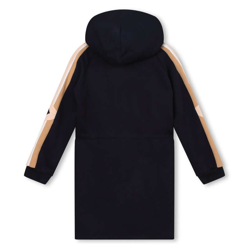 Chloe Girls Navy Logo Hooded Fleece Dress Chloe Girls Navy Logo Hooded Fleece Dress