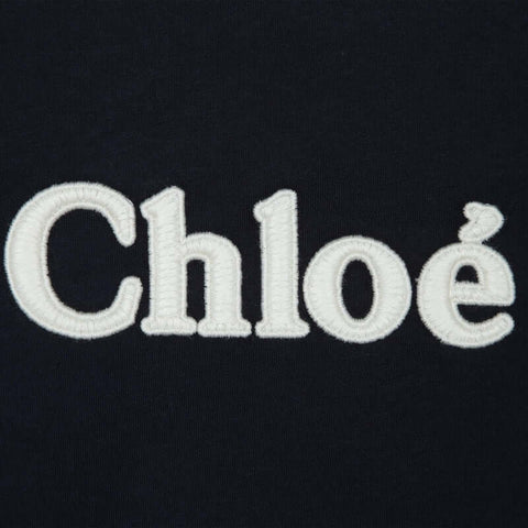 Chloe Girls Navy Organic Logo Short Sleeves T-Shirt Chloe Girls Navy Organic Logo Short Sleeves T-Shirt