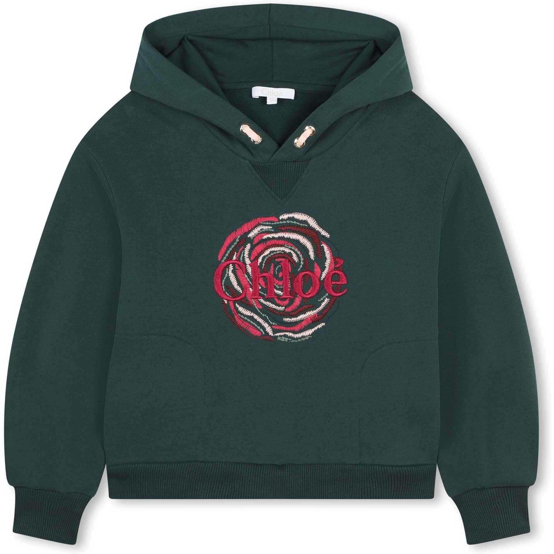 Chloe Girls Organic Forest Green Hoodie Chloe Girls Organic Forest Green Hoodie
