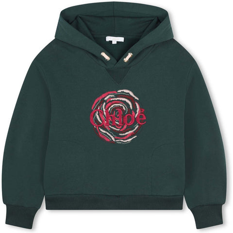Chloe Girls Organic Forest Green Hoodie Chloe Girls Organic Forest Green Hoodie
