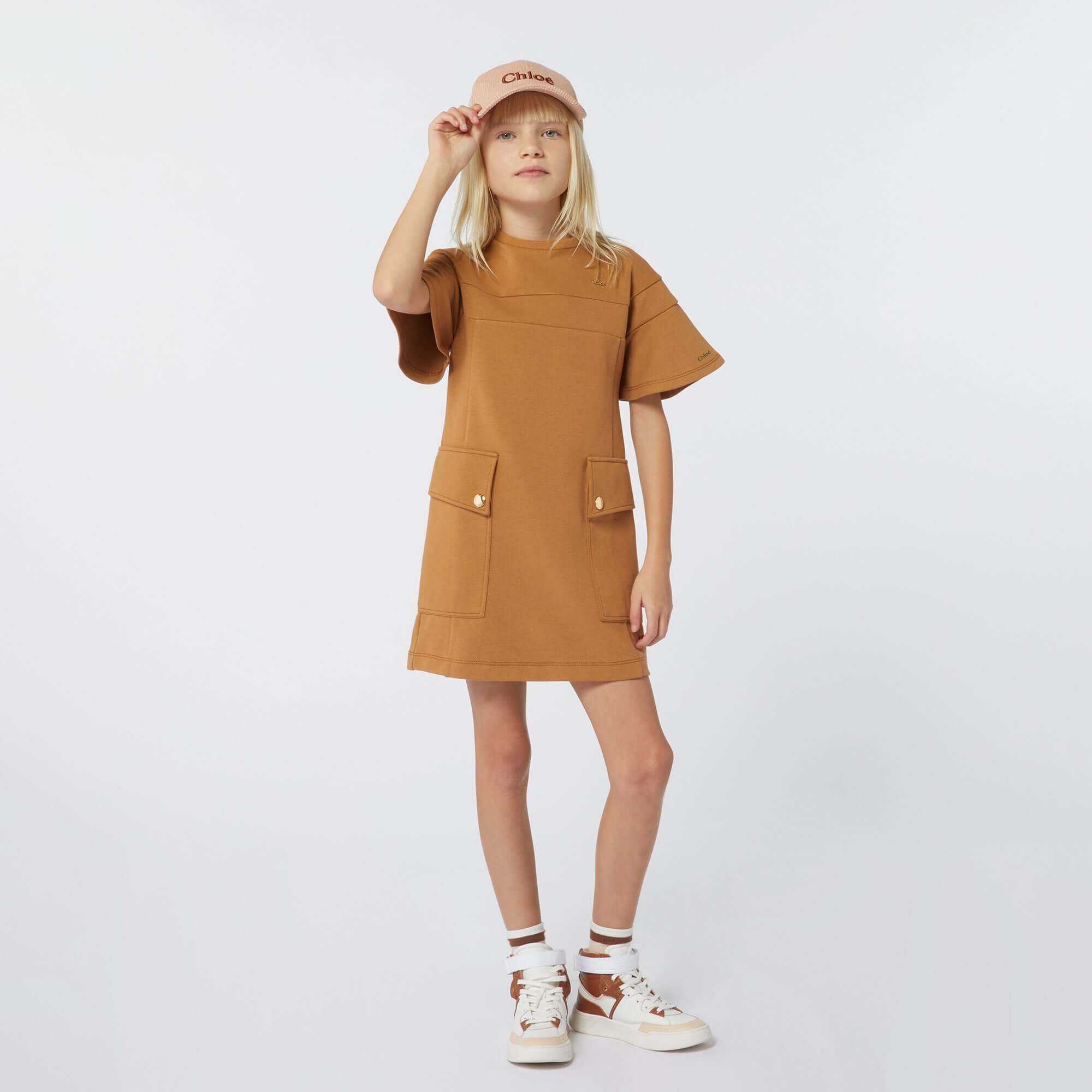 Chloe Girls Peach Corded Cap Chloe Girls Peach Corded Cap