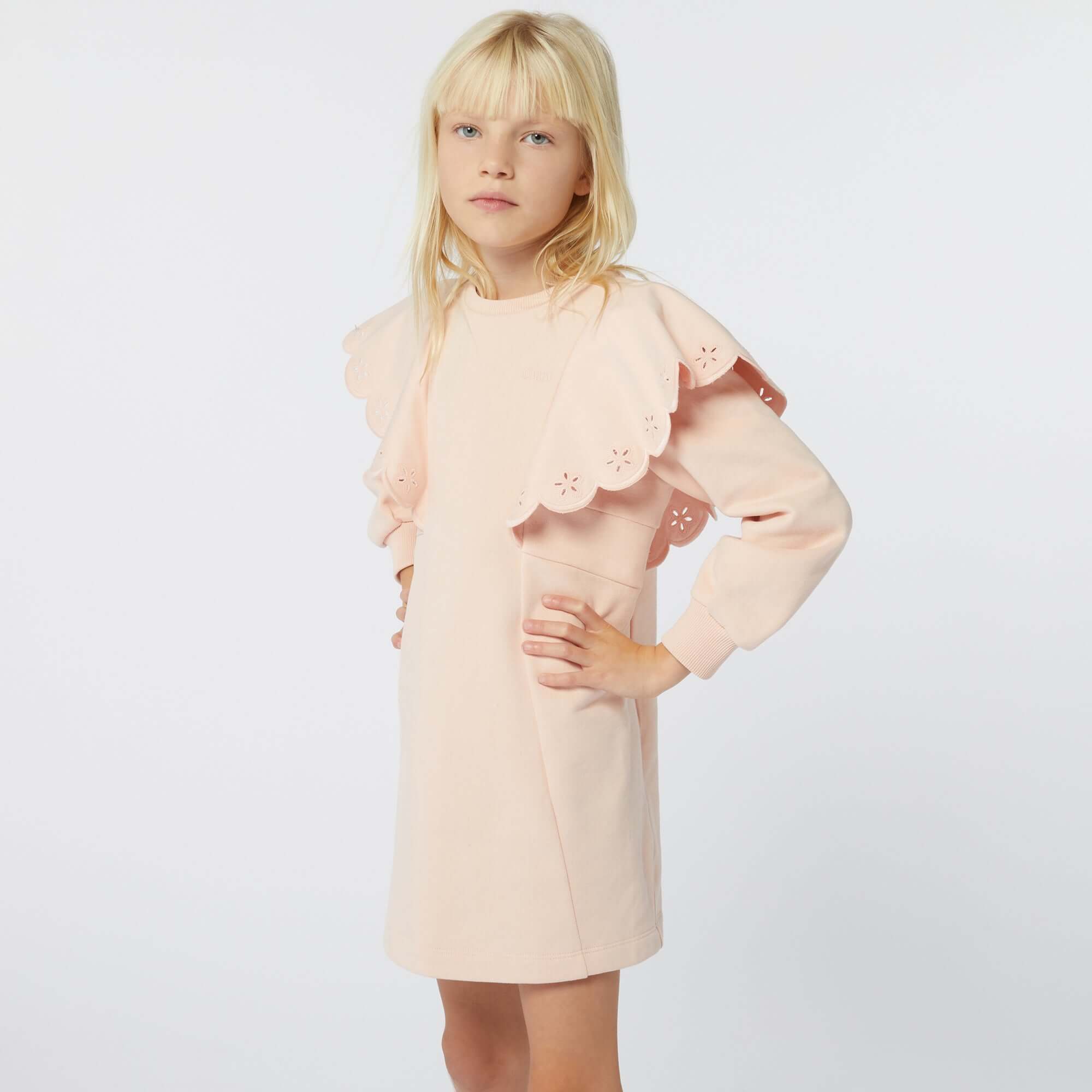Chloe Girls Peach Frill Dress Chloe Girls Peach Frill Dress