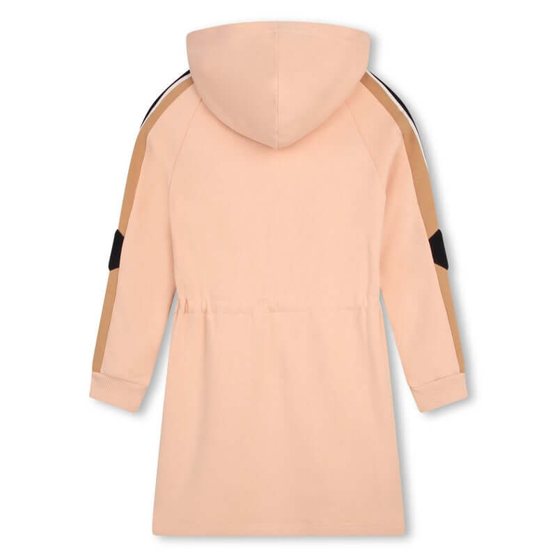 Chloe Girls Peach Logo Hooded fleece Dress Chloe Girls Peach Logo Hooded fleece Dress