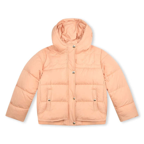 Chloe Girls Peach Quilted Puffer Jacket Chloe Girls Peach Quilted Puffer Jacket