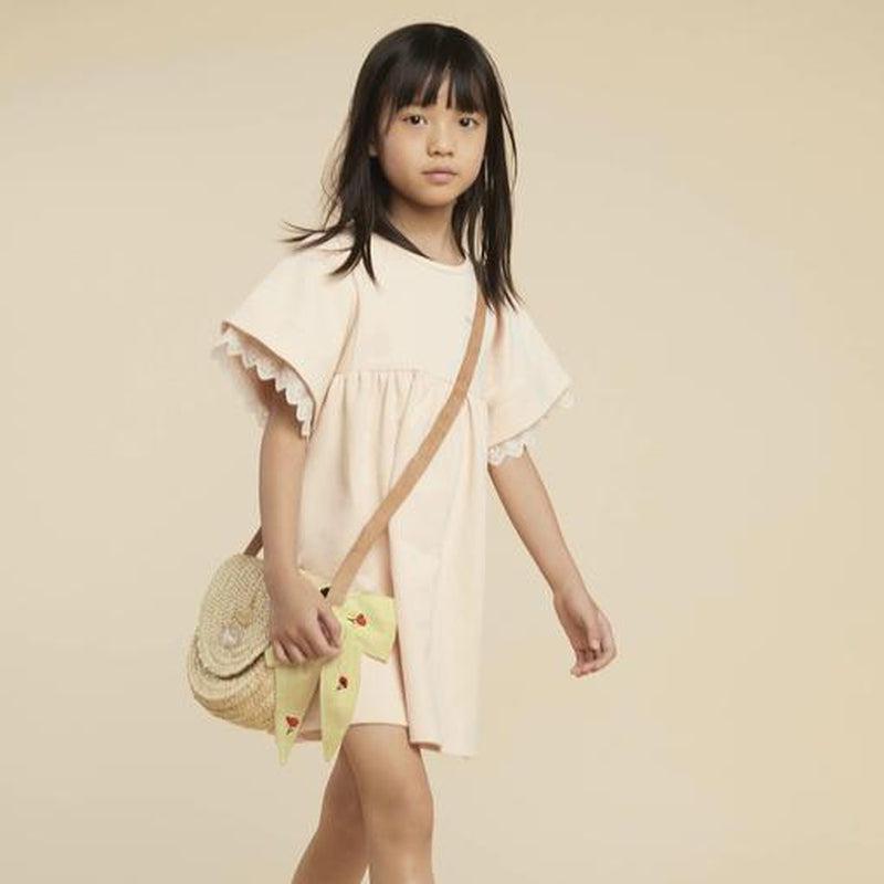 Chloe Girls Peach Scallop Sweatshirt Dress Chloe Girls Peach Scallop Sweatshirt Dress