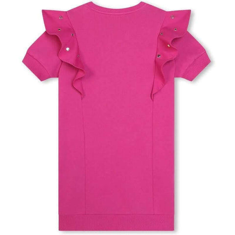Chloe Girls Pink Eyelet Ruffle Short Sleeved Dress Chloe Girls Pink Eyelet Ruffle Short Sleeved Dress