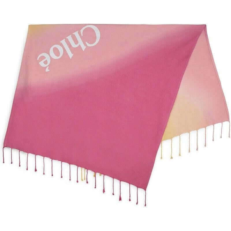 Chloe Girls Pink Tie Dye Logo Beach Towel Chloe Girls Pink Tie Dye Logo Beach Towel