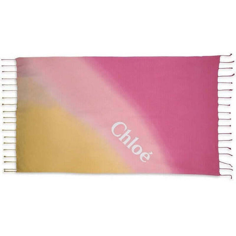 Chloe Girls Pink Tie Dye Logo Beach Towel Chloe Girls Pink Tie Dye Logo Beach Towel