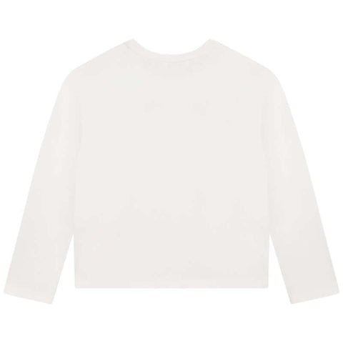Chloe Girls White Flower Print Long Sleeve T-Shirt Chloe Girls White Flower Print Long Sleeve T-Shirt