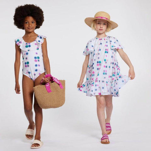 Chloe Girls White Fusion Swimming Costume Chloe Girls White Fusion Swimming Costume