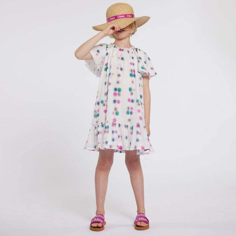 Chloe Girls White Organic Cotton Fusion Dress Chloe Girls White Organic Cotton Fusion Dress