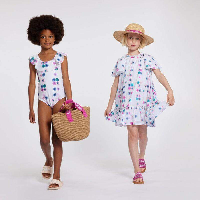 Chloe Girls White Organic Cotton Fusion Dress Chloe Girls White Organic Cotton Fusion Dress