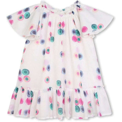 Chloe Girls White Organic Cotton Fusion Dress Chloe Girls White Organic Cotton Fusion Dress
