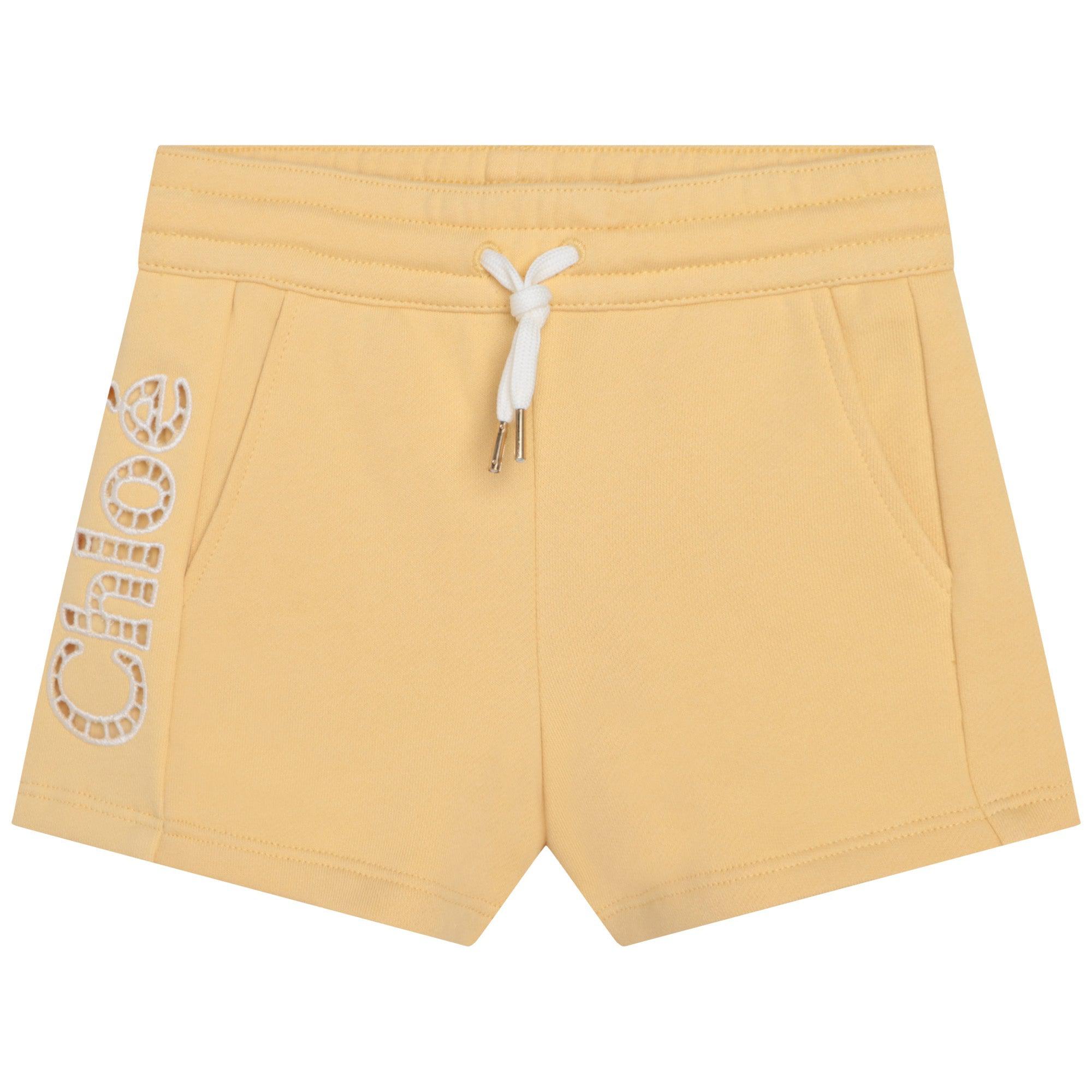 Chloe Girls Yellow Logo Shorts Chloe Girls Yellow Logo Shorts
