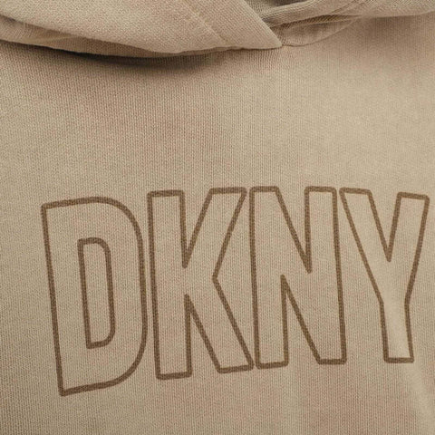 DKNY Boys Beige Hooded Sweatshirt DKNY Boys Beige Hooded Sweatshirt