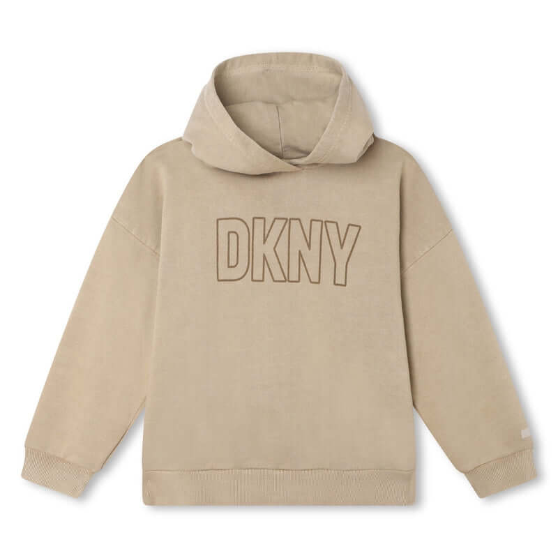 DKNY Boys Beige Hooded Sweatshirt DKNY Boys Beige Hooded Sweatshirt