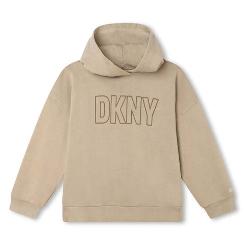 DKNY Boys Beige Hooded Sweatshirt DKNY Boys Beige Hooded Sweatshirt