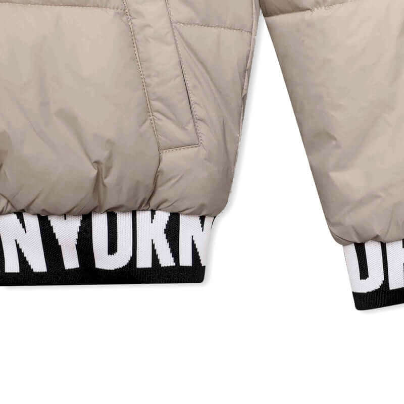 DKNY Boys Black & Beige Reversible Puffer Jacket DKNY Boys Black & Beige Reversible Puffer Jacket