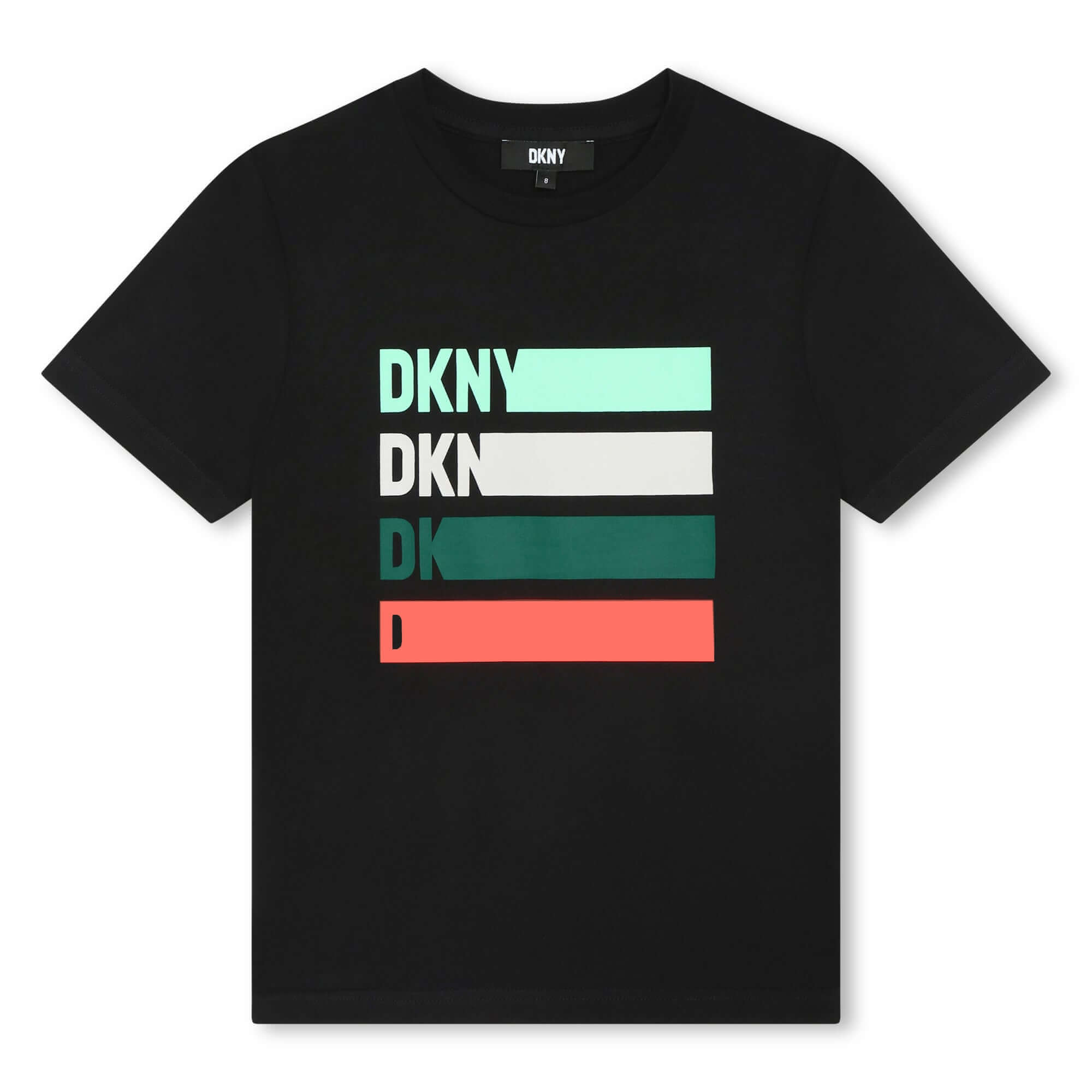 DKNY Boys Black Colour Stripe T-Shirt DKNY Boys Black Colour Stripe T-Shirt