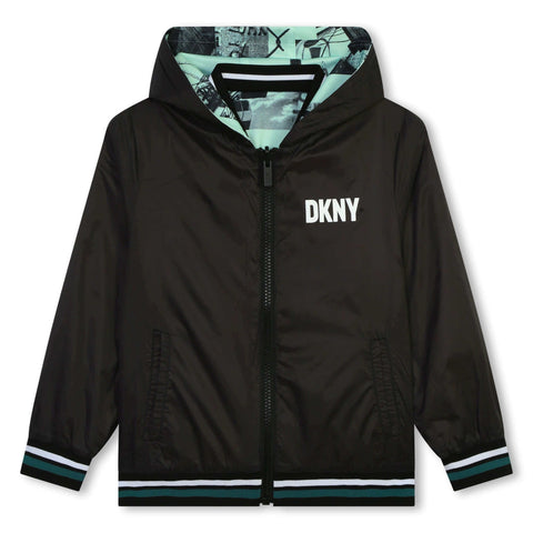 DKNY Boys Black Reversible Zip Up Jacket DKNY Boys Black Reversible Zip Up Jacket