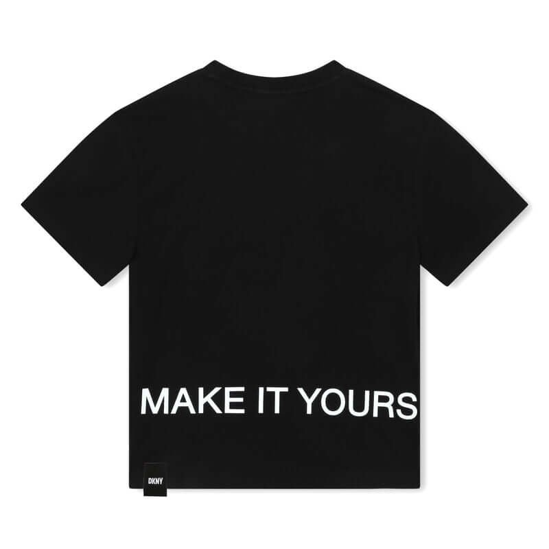 DKNY Boys Black Short Sleeve Tee-Shirt DKNY Boys Black Short Sleeve Tee-Shirt