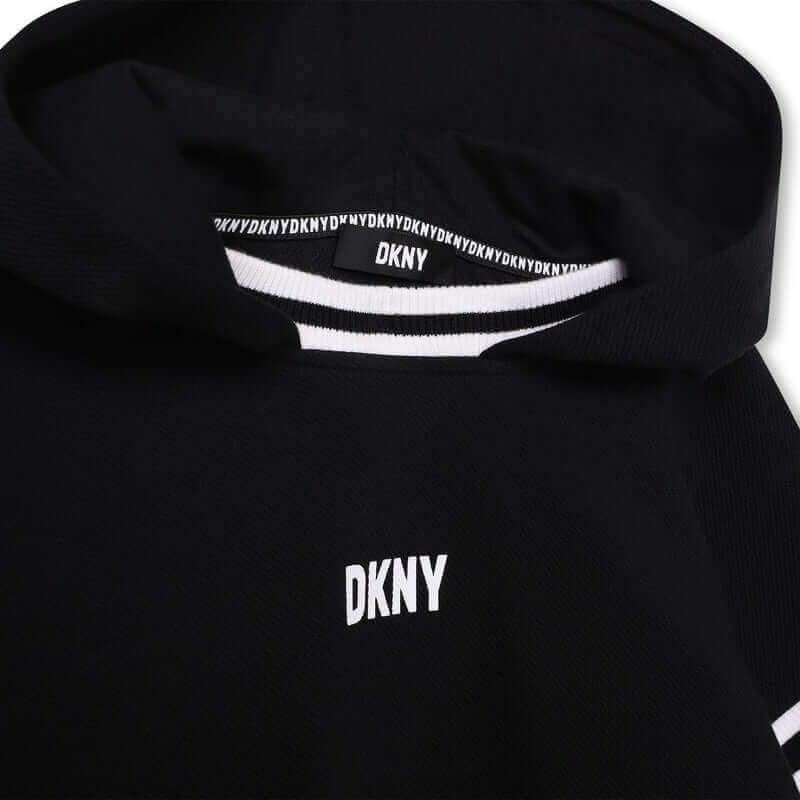DKNY Boys Black & White Logo Hoodie DKNY Boys Black & White Logo Hoodie