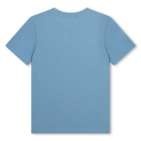 DKNY Boys Blue Bold Logo Cotton T-Shirt DKNY Boys Blue Bold Logo Cotton T-Shirt