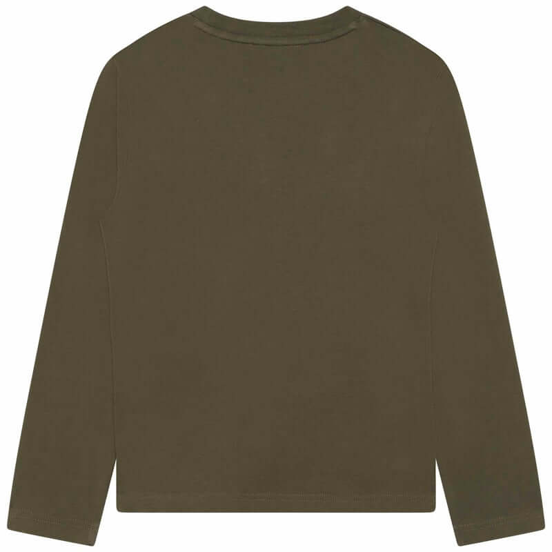 DKNY Boys Khaki Long Sleeve T-Shirt DKNY Boys Khaki Long Sleeve T-Shirt