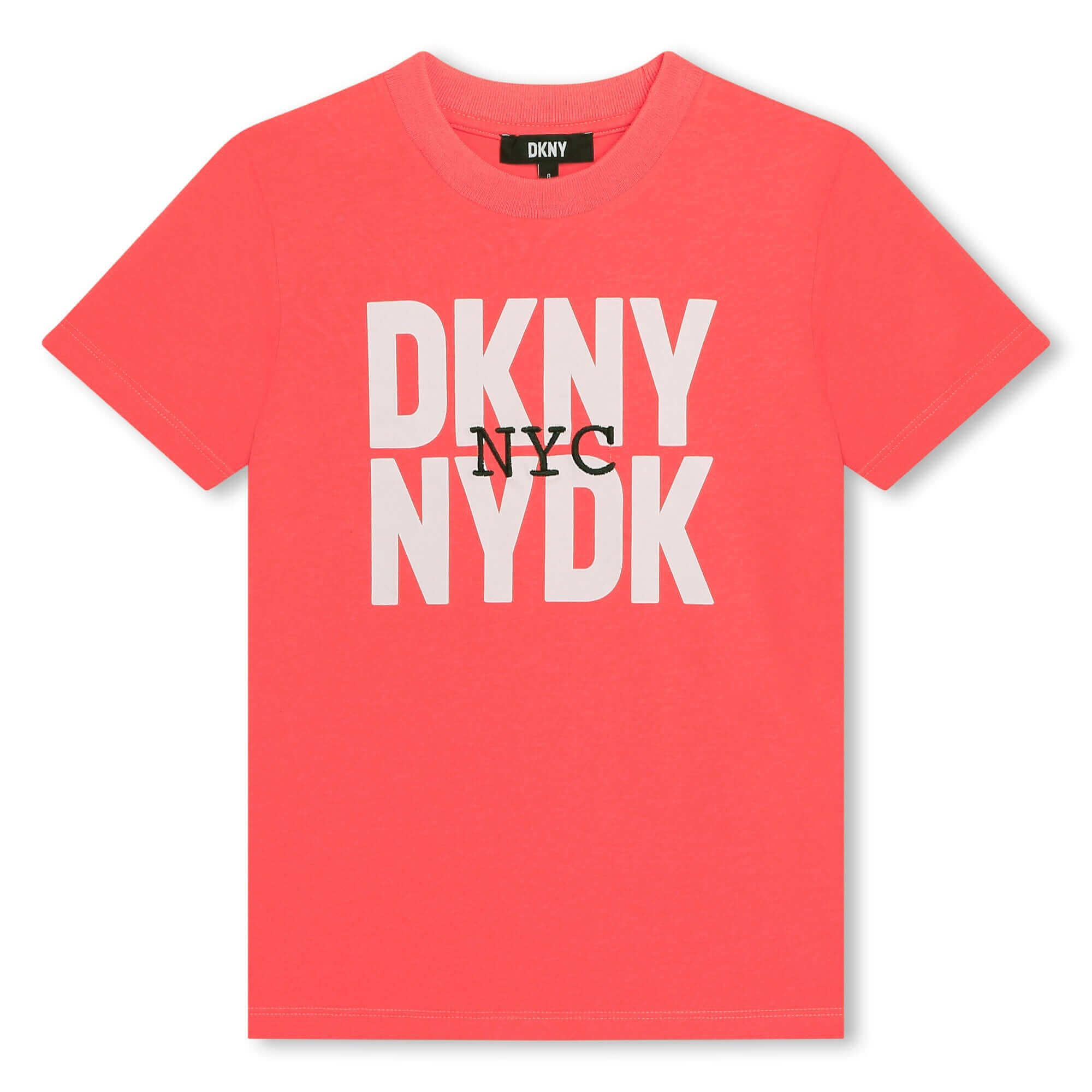 DKNY Boys Orange Logo Front T-Shirt DKNY Boys Orange Logo Front T-Shirt