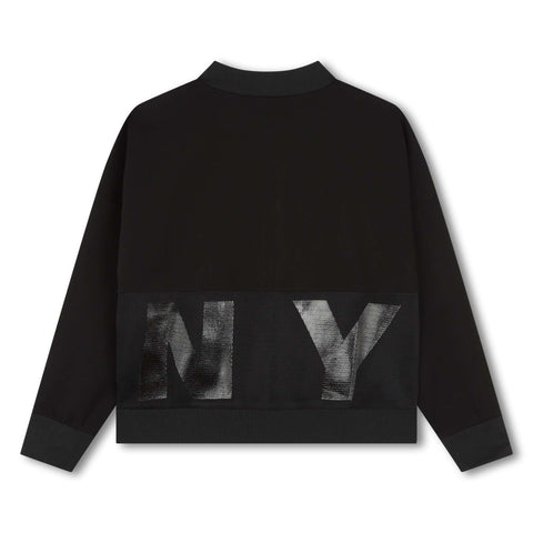 DKNY Girls Black Logo Cardigan DKNY Girls Black Logo Cardigan