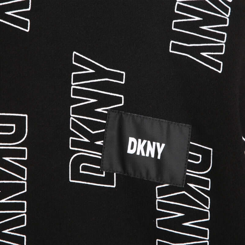 DKNY Girls Black Logo Hooded Sweatshirt DKNY Girls Black Logo Hooded Sweatshirt